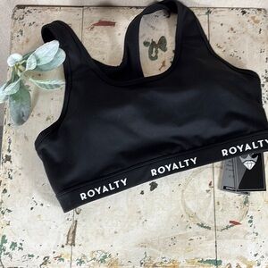 Royalty For Me > New with Tags Black Sports Bra Extra Large